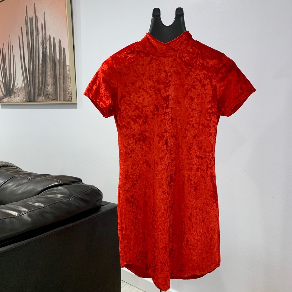 Red Velvet Dress • Size: M